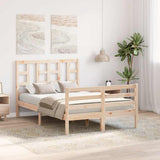 Bed Frame without Mattress Small Double Solid Wood Pine 3193891