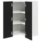 Hanging Cabinet Black Oak and White 57 x 57 x 80 cm 884291