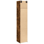 Slim Storage Cabinet Smoked Oak 45x42.5x225 cm Engineered Wood 3281291