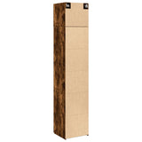 Slim Storage Cabinet Smoked Oak 45x42.5x225 cm Engineered Wood 3281291