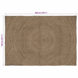 Area Rugs Grey 140 x 200 cm Jute 42010542