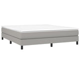 Box Spring Bed Frame Light Grey Super King Fabric 3121169