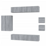 ZNTS 8 Piece TV Cabinet Set Grey Sonoma Engineered Wood 3114492