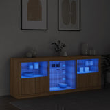 Sideboard with LED Lights Sonoma Oak 181.5x37x67 cm 3209039