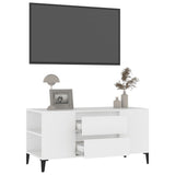 TV Cabinet White 102x44.5x50 cm Engineered Wood 819604