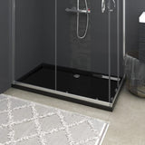 ZNTS Rectangular ABS Shower Base Tray Black 70x120 cm 148914