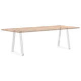 Dining Table Legs V-Shape 2 pcs White 60x cm Steel 4012565