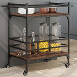 Kitchen Trolley Brown Oak 82x40x78.5 cm Engineered Wood 842365