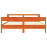 Bed Frame without Mattress Wax Brown 200x200 cm Solid Wood Pine 3306176