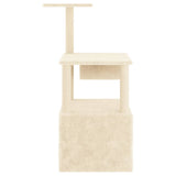 Cat Tree with Sisal Scratching Posts Cream 109.5 cm 172058