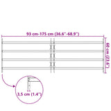 Window Grille 175 x 60 cm Powder-Coated Steel Black 42020566