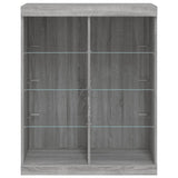 Sideboard with LED Lights Grey Sonoma 81x37x100 cm 836719