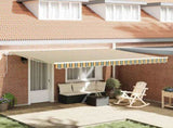 Retractable Awning Green and Yellow 450 x 350 x 165 cm 3331177