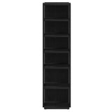 Shoe Cabinets 2 pcs Black Oak 25x27x102 cm Engineered Wood 862067