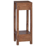 Plant Stand with Drawer Brown 30 x 30 x 80 cm Mahogany Wood 42012384