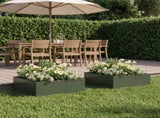 Garden Planter 2 pcs Olive Green 40 x 40 x 20 cm 8004987