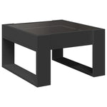 ZNTS Coffee Table with Infinity LED Black 50x53x30 cm 847624