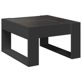 ZNTS Coffee Table with Infinity LED Black 50x53x30 cm 847624