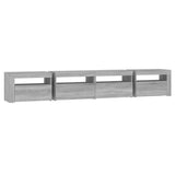 TV Cabinet with LED Lights Grey Sonoma 240x35x40 cm 3152768