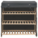 Shoe Cabinet with Cover Grey 79x40x80 cm Fabric 248195
