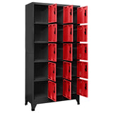 Locker Cabinet Anthracite and Red 90x40x180 cm Steel 339825