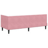 Corner Bed Frame with Headboard Pink 80 x 200 cm Velvet 42016331