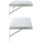 Wall Shelves 2 pcs 100x30 cm Silver Stainless Steel 3214503