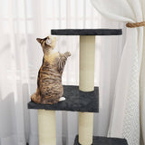 Cat Tree with Sisal Scratching Posts Dark Grey 92 cm 171514
