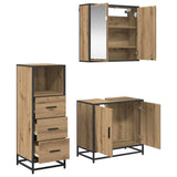 Bathroom Furniture Set 3 pcs Artisan Oak Engineered Wood 3402445