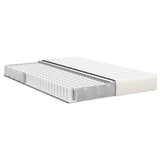 Bed Mattress with Mattress Cream 140 x 190 cm Fabric 42008288