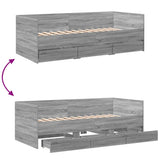 Daybed Grey sonoma Engineered wood Single 3280830