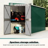 Garden Shed Green Galvanised steel, metal Large Garden Shed 316225