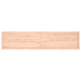 ZNTS Wall Shelf 220x50x cm Untreated Solid Wood Oak 363616