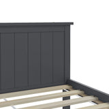 Bed Frame Grey Solid pine wood, Plywood 160x200 cm Minimalist 322206