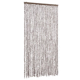 Insect Curtain Taupe and White 100x220 cm Chenille 325462