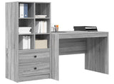 Desk with Drawer with Shelf with Storage 2 pcs Grey Sonoma 3337358