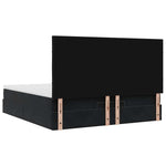 Ottoman Bed with Mattresses Black 180x200cm Velvet 3313489