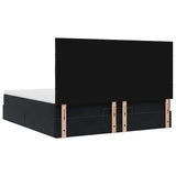 Ottoman Bed with Mattresses Black 180x200cm Velvet 3313489