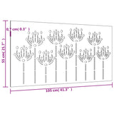 Garden Wall Decoration 105x55 cm Corten Steel Flower Design 824499