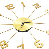 Wall Clock Metal 50 cm Golden 283858