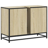 Bathroom Sink Cabinet Sonoma Oak 80x33x60 cm Engineered Wood 849280