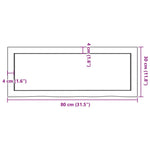 ZNTS Wall Shelf Light Brown 80x30x cm Treated Solid Wood Oak 363663