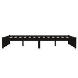 Bed Frame without Mattress Black Solid Wood 120x190 cm Small Double 814923
