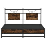 Bed Frame without Mattress Smoked Oak 140x190 cm Engineered Wood 4106908