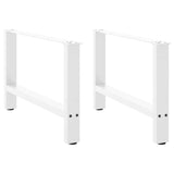 ZNTS Coffee Table Legs White 2 pcs 70x cm Steel 4013289