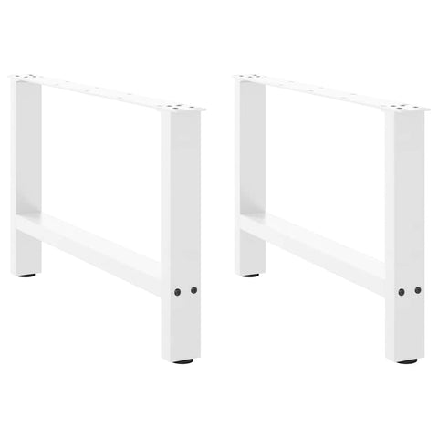 ZNTS Coffee Table Legs White 2 pcs 70x cm Steel 4013289