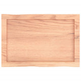 Table Top Light Brown 60x40x cm Treated Solid Wood Live Edge 363930