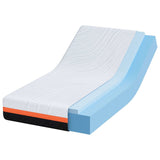 Mattress White and Grey 80 x 160 cm Gel Memory Foam 4106346