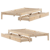 Bed Frame without Mattress 90x200 cm Solid Wood Pine 3301430