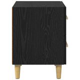 Bed Cabinet 2 pcs Black Oak 40 x 35 x 47.5cm Engineered Wood 880554